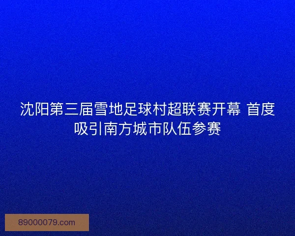 沈阳第三届雪地足球村超联赛开幕 首度吸引南方城市队伍参赛